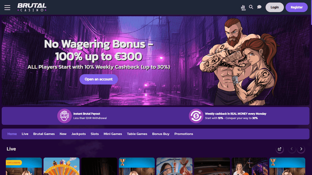 Brutal Casino Evaluation|Brutal Online Casino Incentive Code: Get up to EUR1,000 in Reward Cash